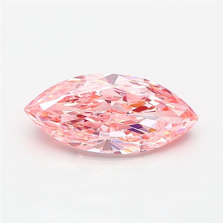 2.00ct Fancy Vivid Pink Marquise cut lab-grown diamond