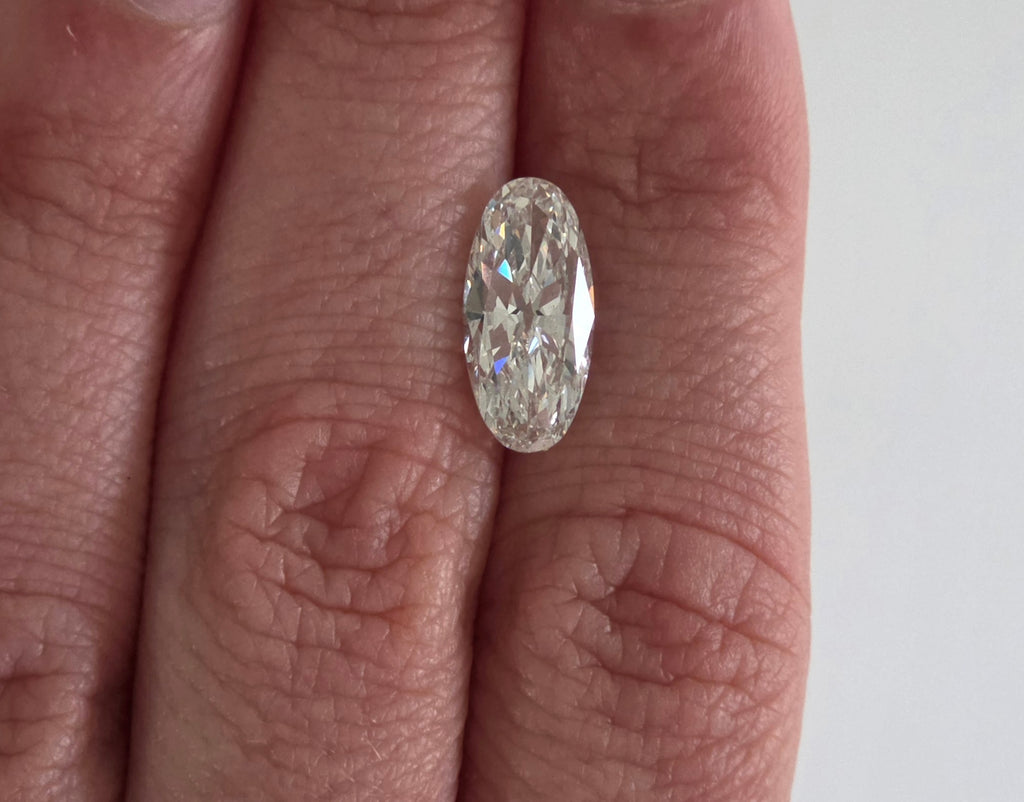 3.03ct Elongated Oval Lab-Grown Diamond