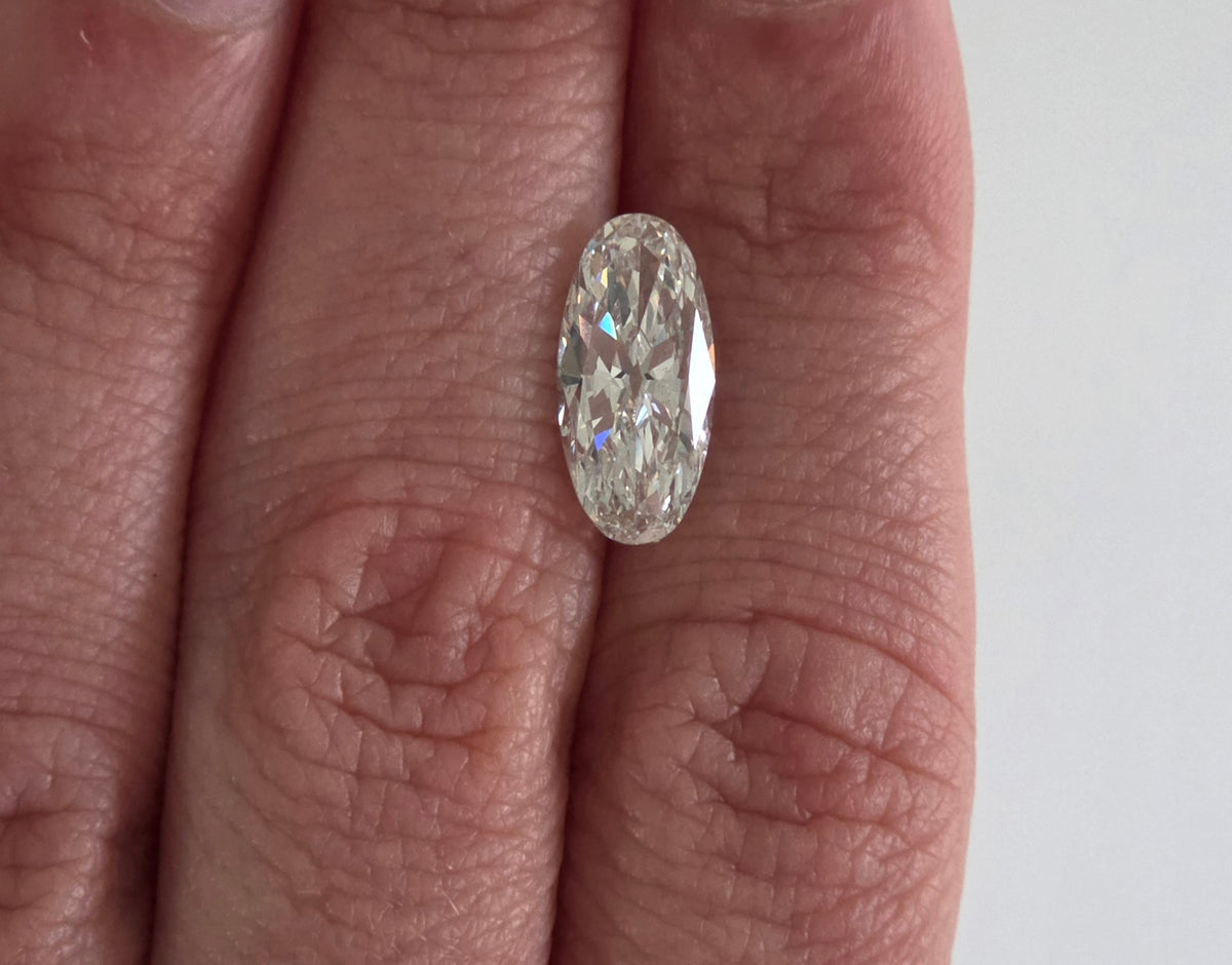 3.03ct Elongated Oval Lab-Grown Diamond