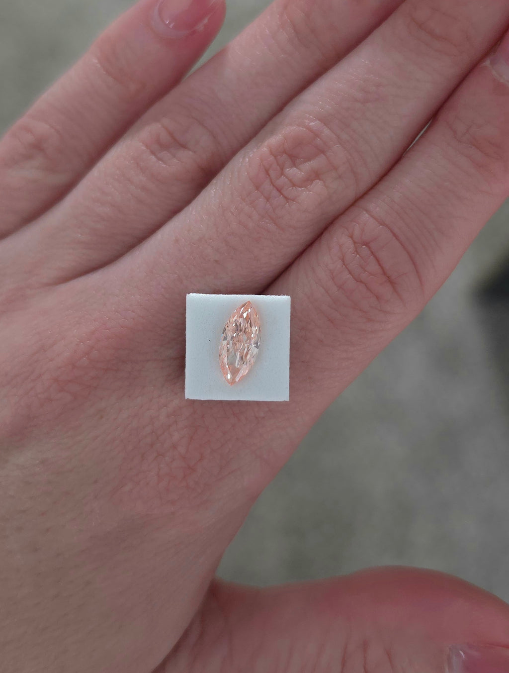 2.00ct Fancy Vivid Pink Marquise cut lab-grown diamond