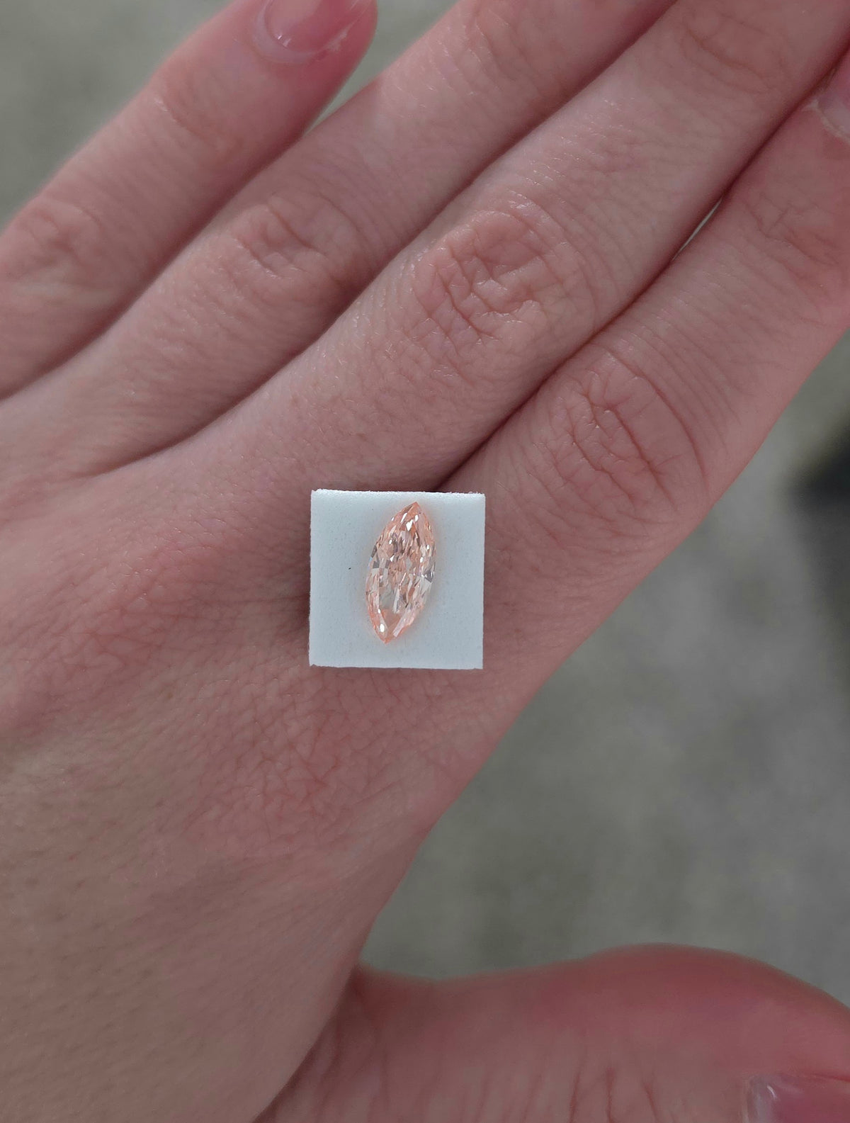 2.00ct Fancy Vivid Pink Marquise cut lab-grown diamond