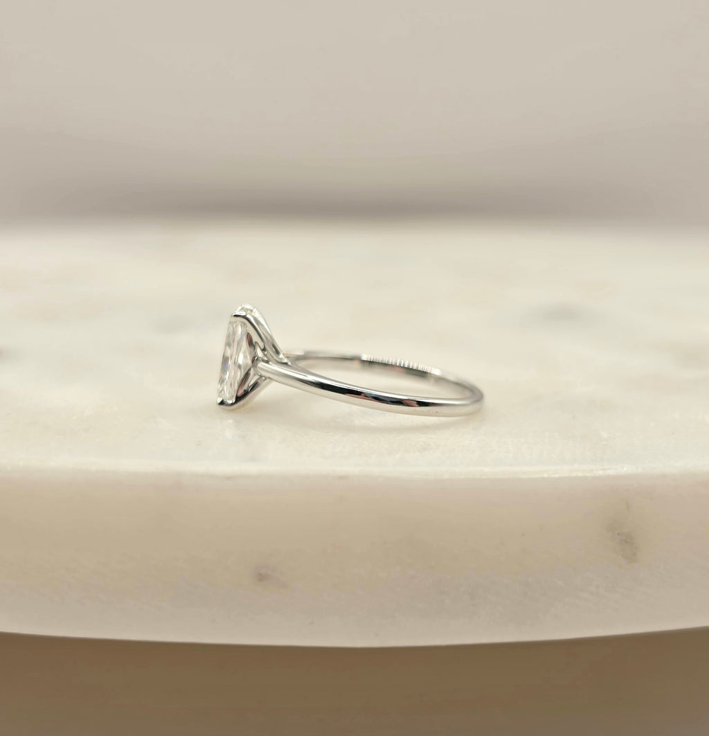 2.01ct Radiant cut lab-grown diamond ring size 6.5