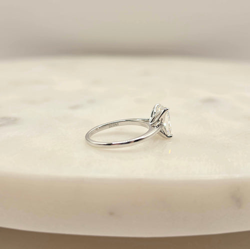 2.01ct Radiant cut lab-grown diamond ring size 6.5