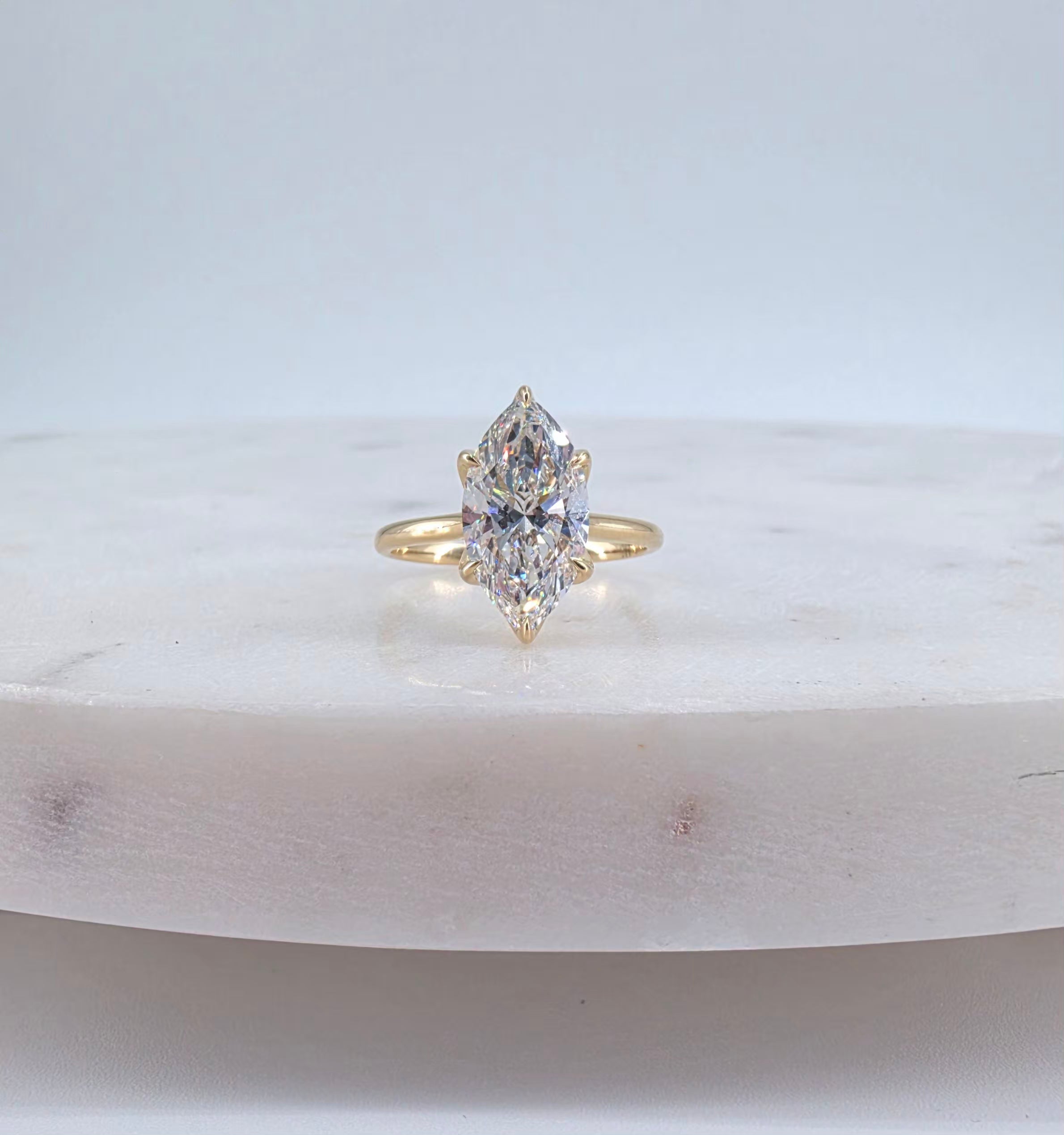 3.57ct Marquise Brilliant cut Lab-Grown Diamond Ring