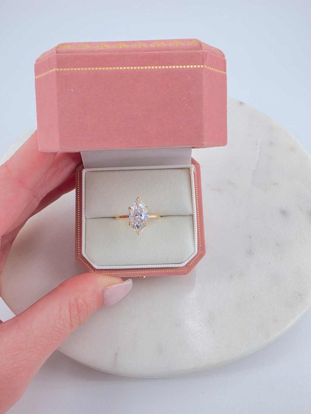 3.57ct Marquise Brilliant cut Lab-Grown Diamond Ring