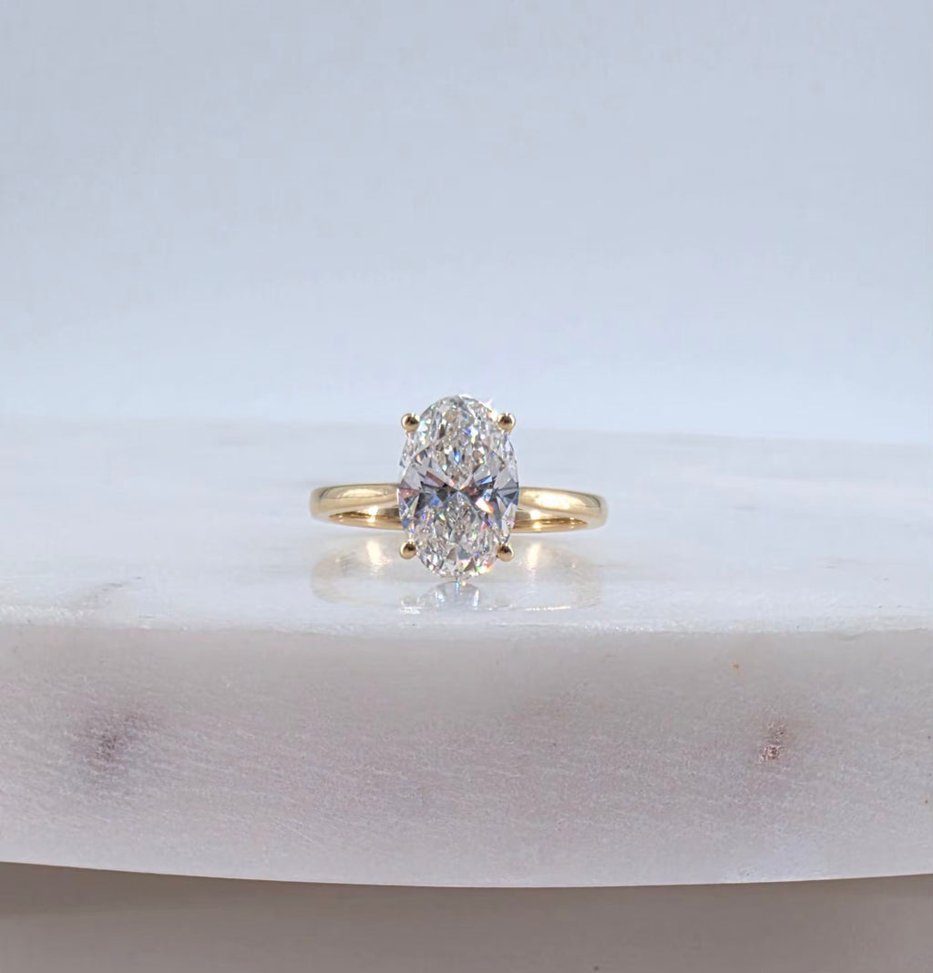 2.04ct Lab-Grown Oval Brilliant Diamknd Ring