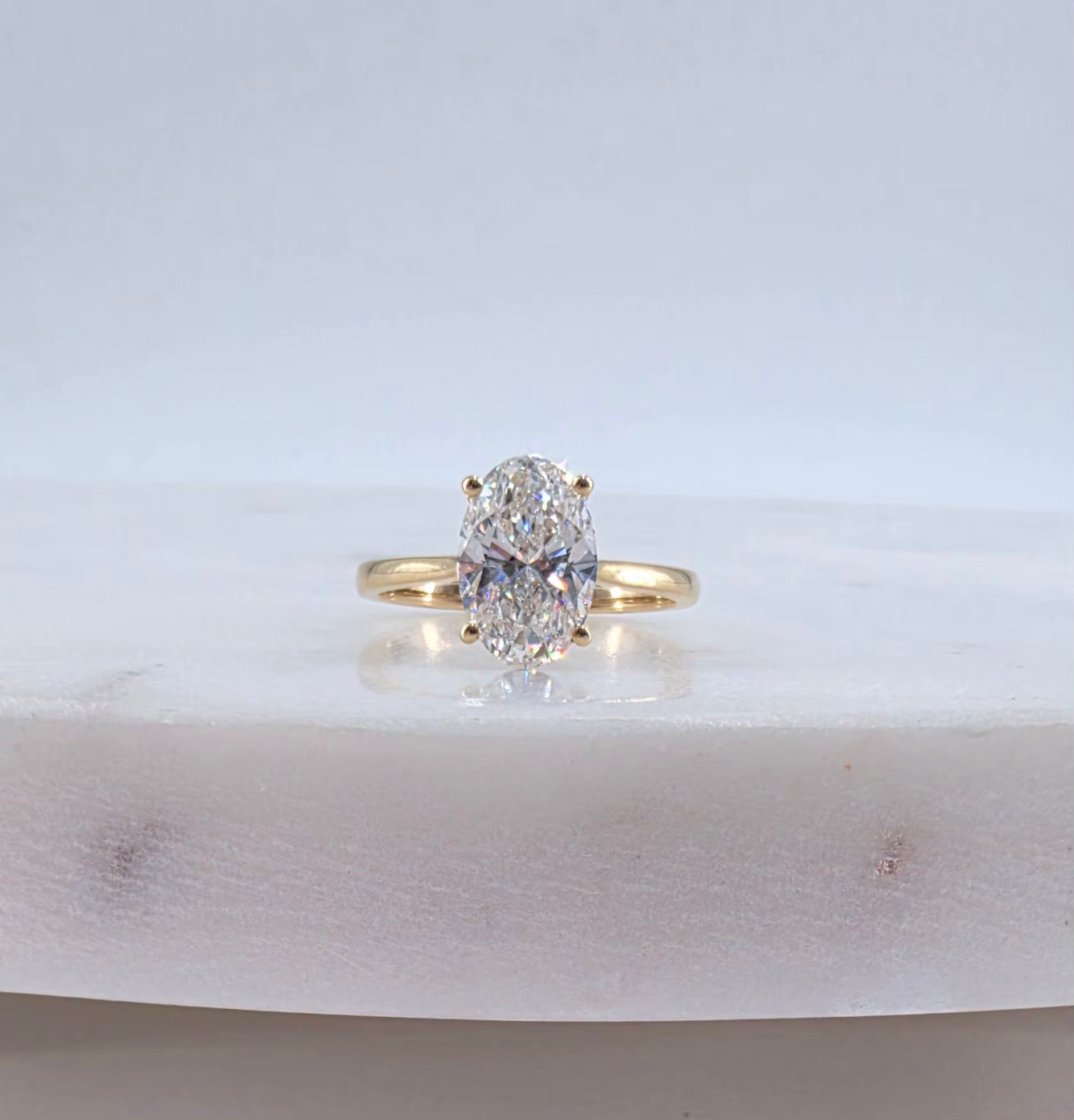 2.04ct Lab-Grown Oval Brilliant Diamknd Ring