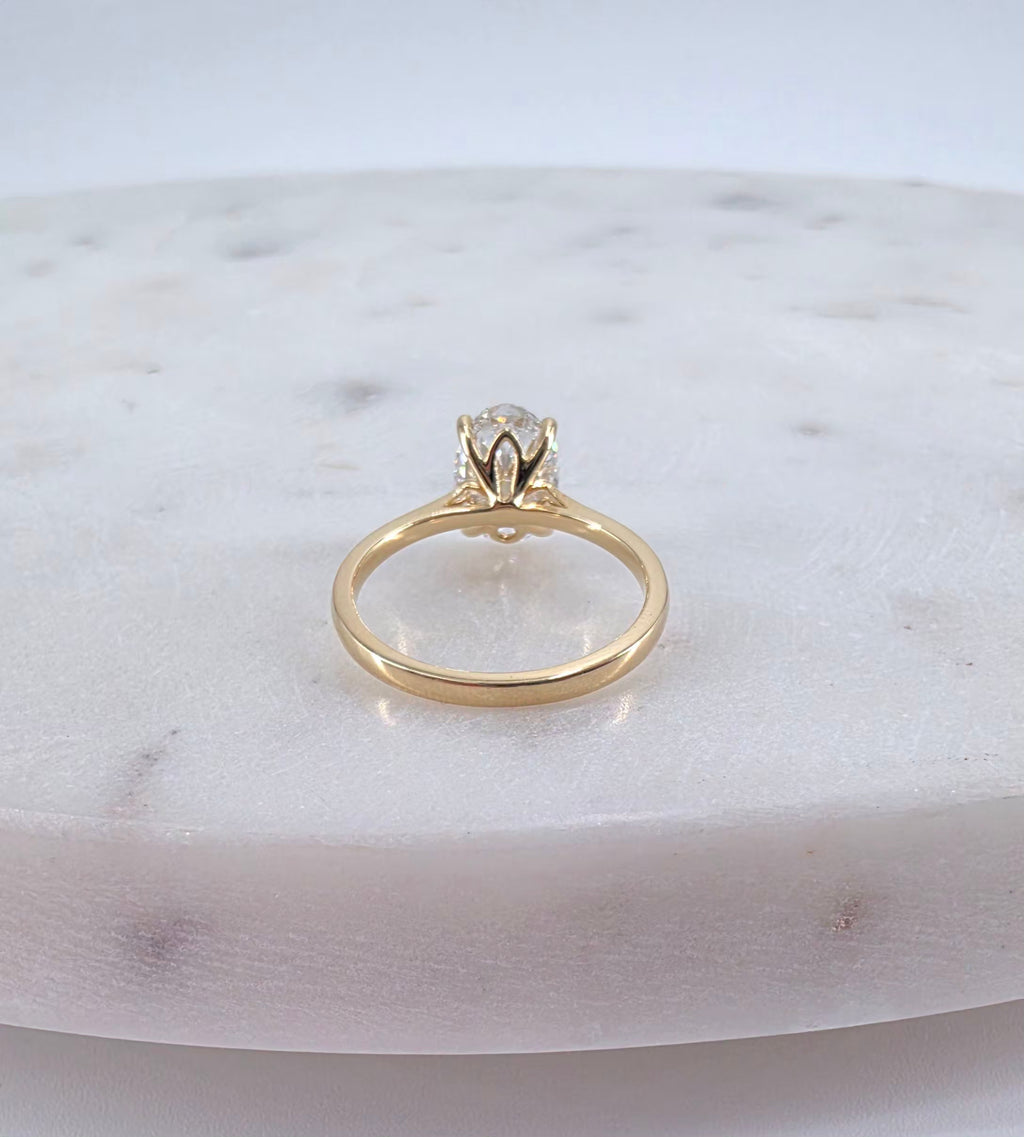 2.04ct Lab-Grown Oval Brilliant Diamknd Ring