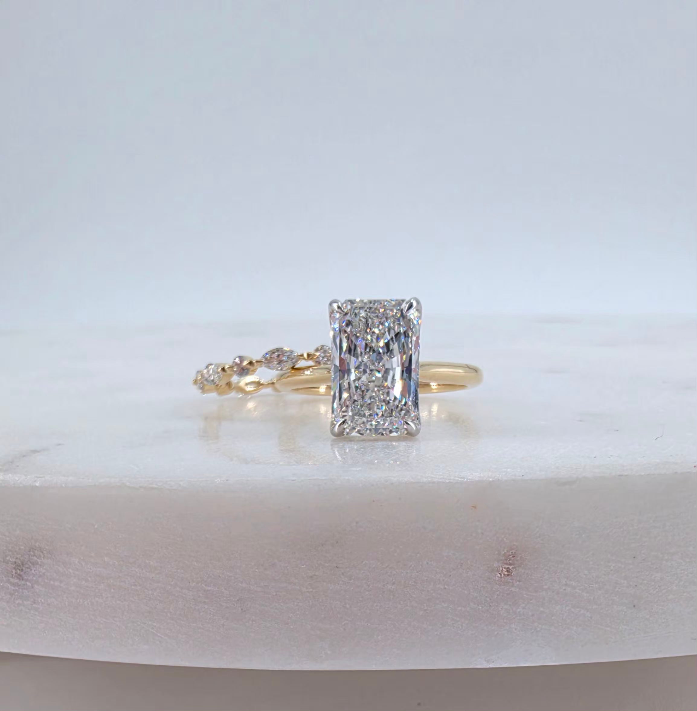 3.02 Radiant Cut Lab-Grown Diamond Set