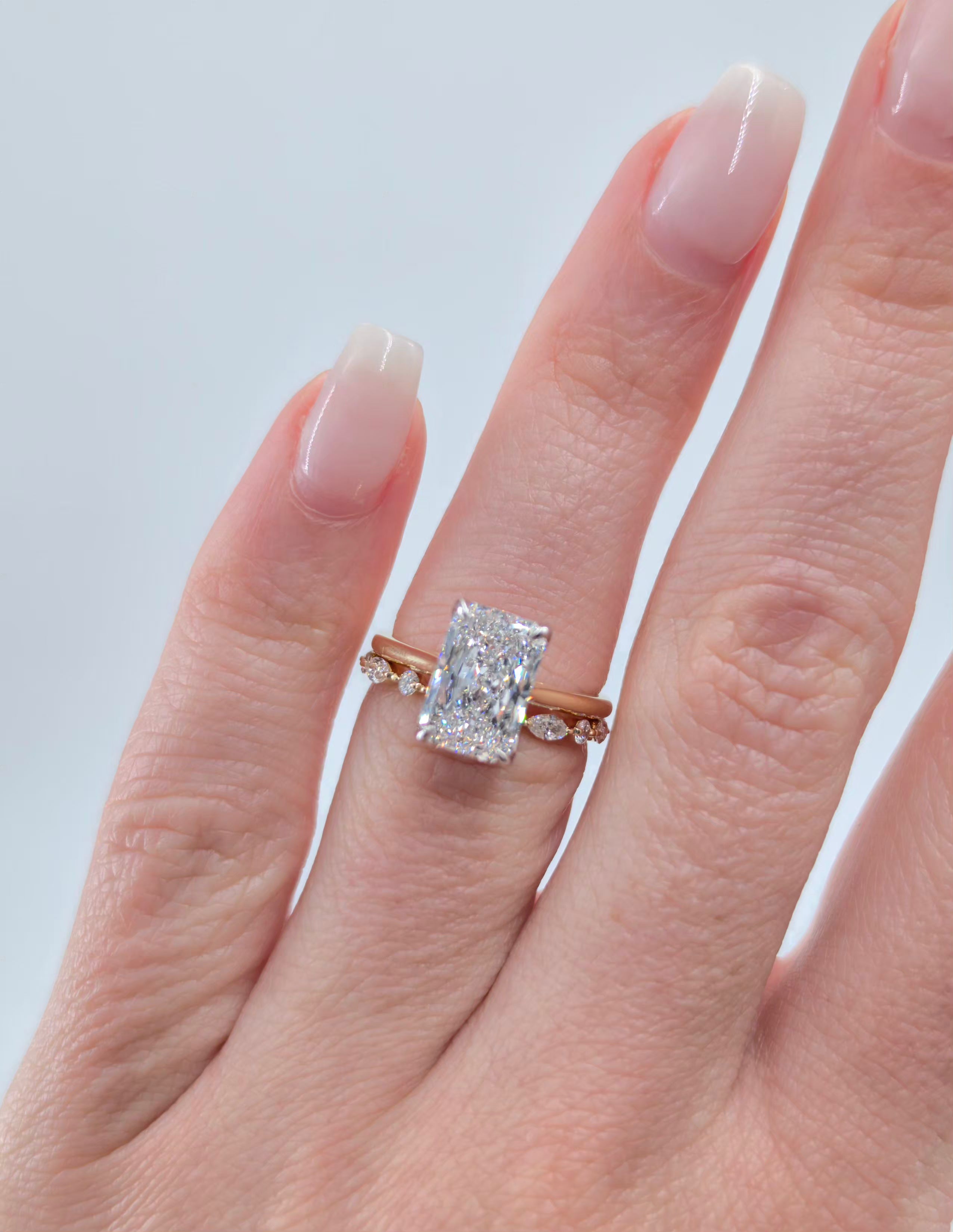 3.02 Radiant Cut Lab-Grown Diamond Set