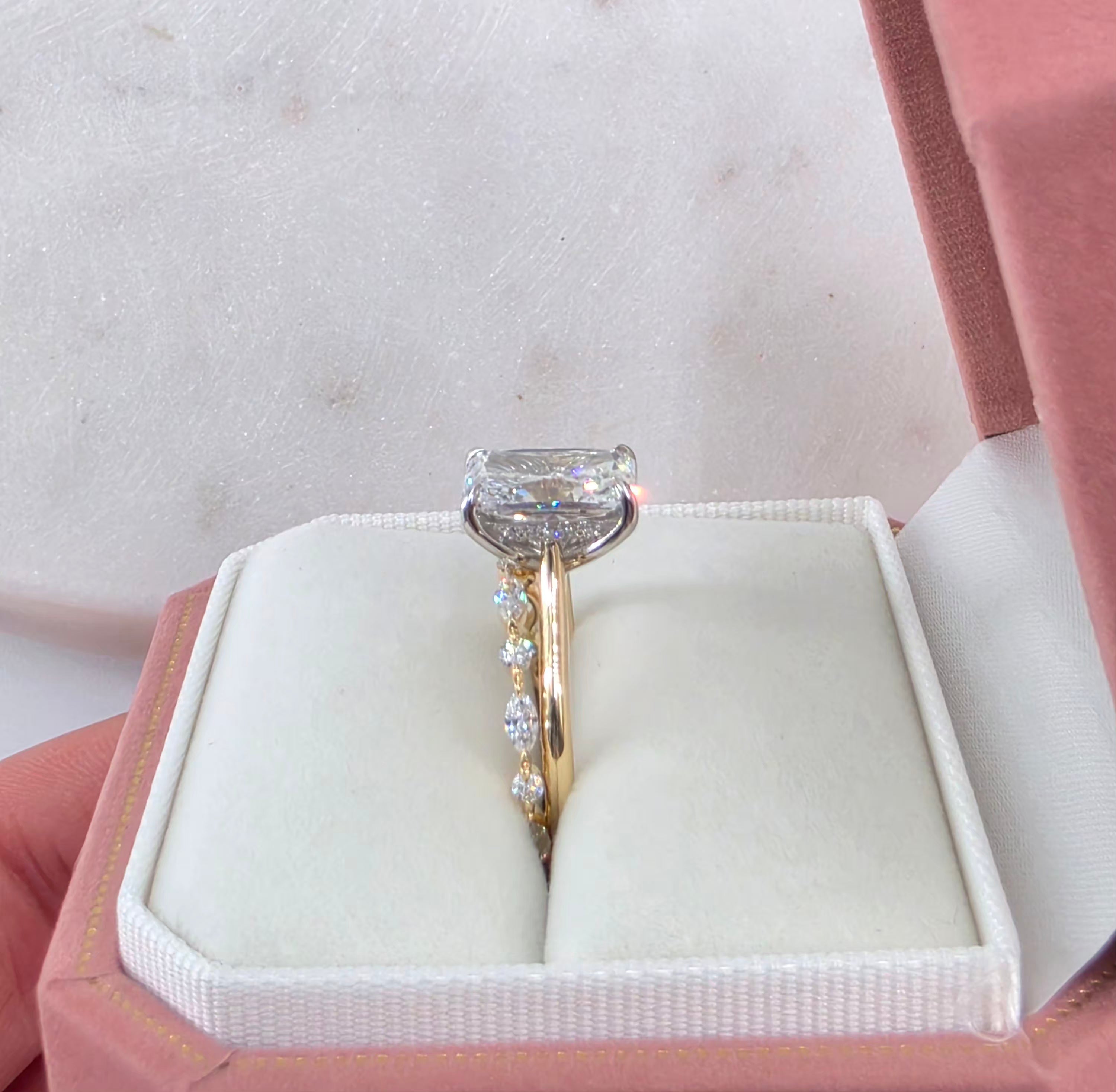 3.02 Radiant Cut Lab-Grown Diamond Set