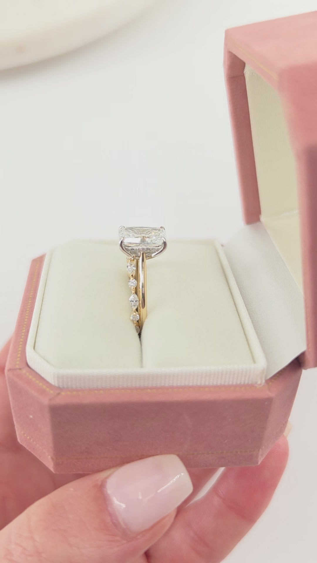 3.02 Radiant Cut Lab-Grown Diamond Set