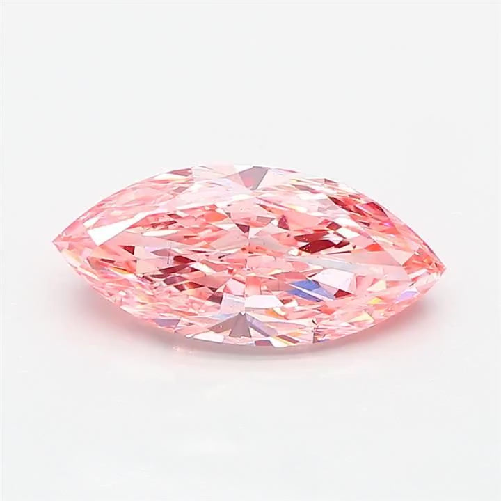 2.00ct Fancy Vivid Pink Marquise cut lab-grown diamond