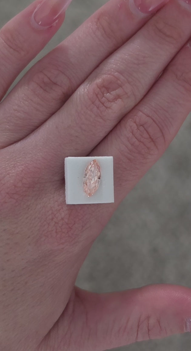 2.00ct Fancy Vivid Pink Marquise cut lab-grown diamond