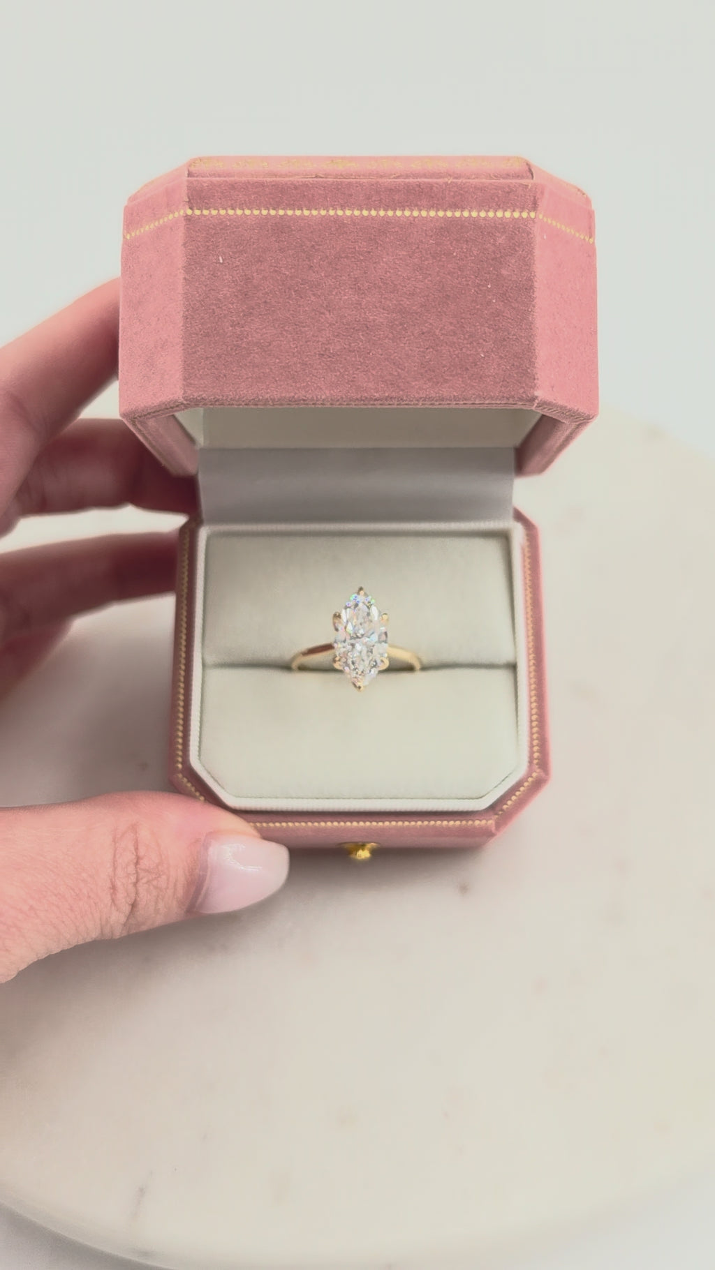 3.57ct Marquise Brilliant cut Lab-Grown Diamond Ring