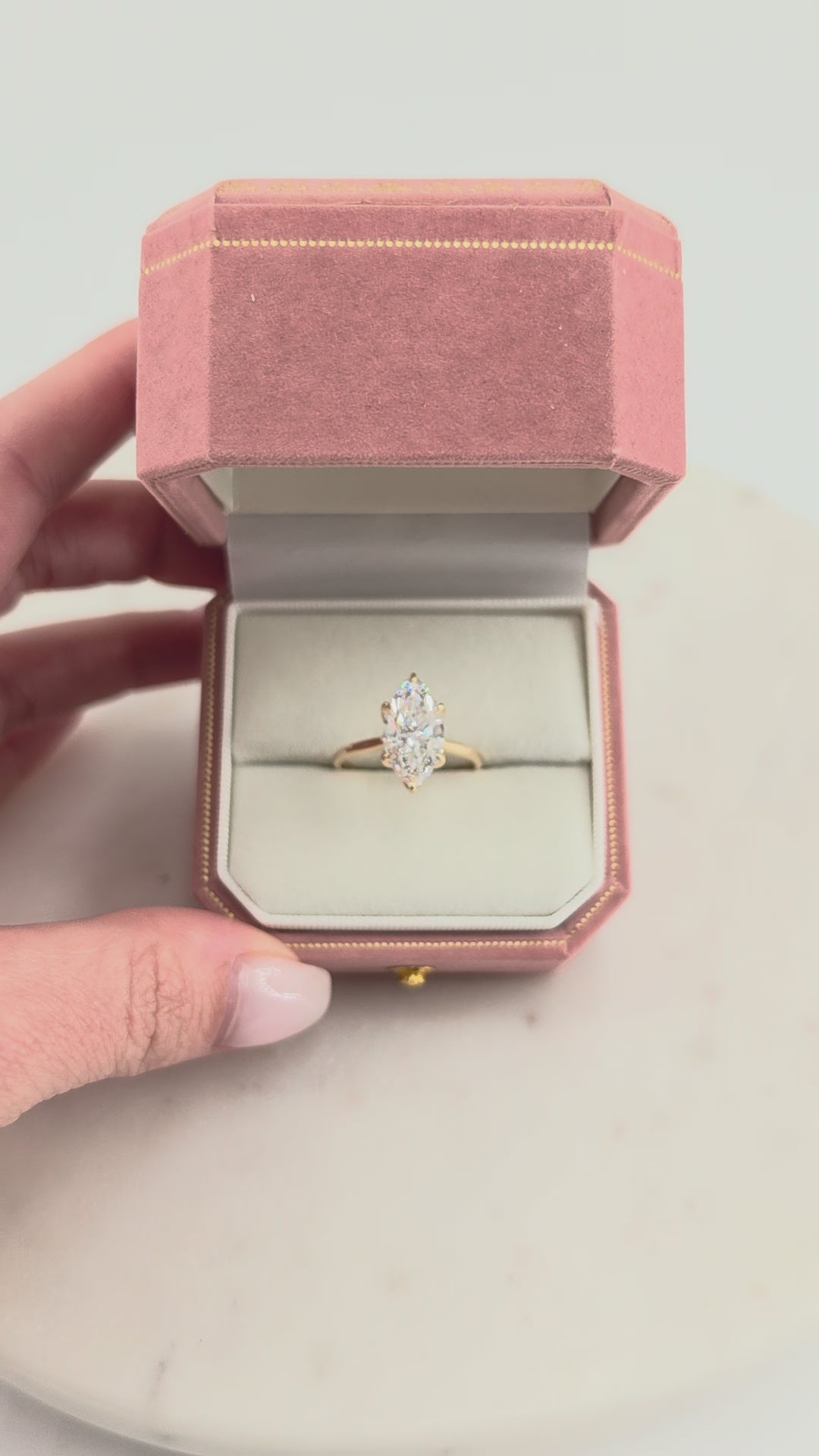 3.57ct Marquise Brilliant cut Lab-Grown Diamond Ring