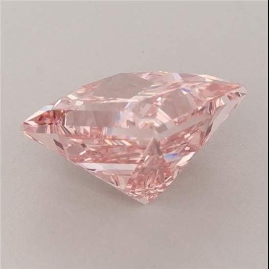 3.00ct Fancy Vivid Pink Princess cut lab-grown diamond